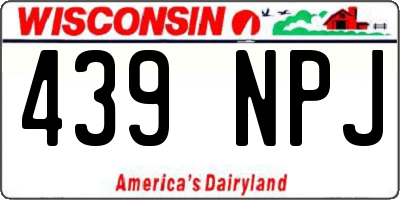 WI license plate 439NPJ