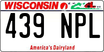 WI license plate 439NPL