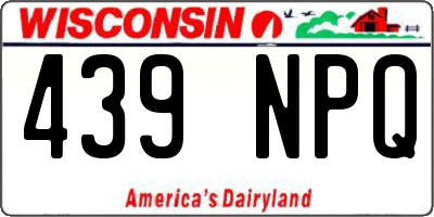 WI license plate 439NPQ