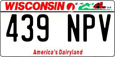 WI license plate 439NPV