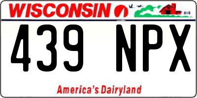 WI license plate 439NPX