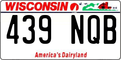 WI license plate 439NQB