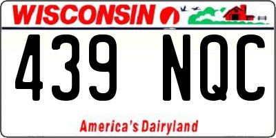 WI license plate 439NQC
