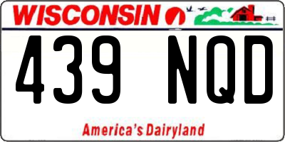 WI license plate 439NQD