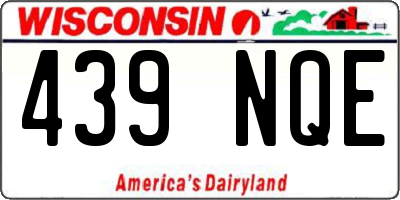 WI license plate 439NQE