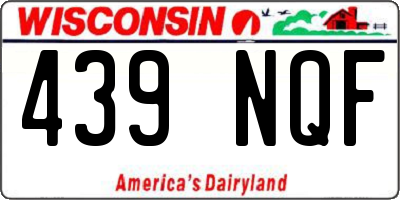 WI license plate 439NQF