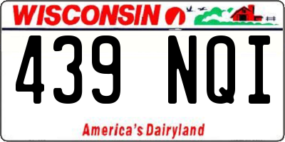 WI license plate 439NQI