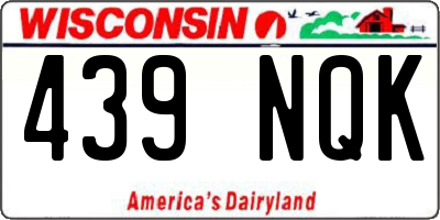 WI license plate 439NQK