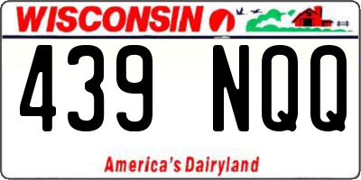 WI license plate 439NQQ