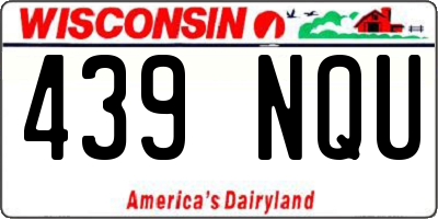 WI license plate 439NQU