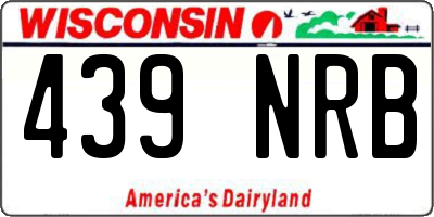 WI license plate 439NRB