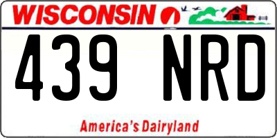 WI license plate 439NRD
