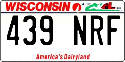WI license plate 439NRF