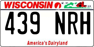 WI license plate 439NRH