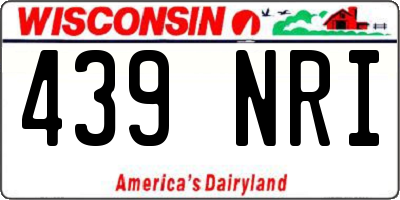 WI license plate 439NRI