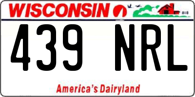 WI license plate 439NRL
