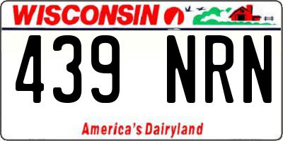 WI license plate 439NRN