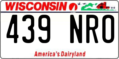 WI license plate 439NRO