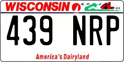 WI license plate 439NRP