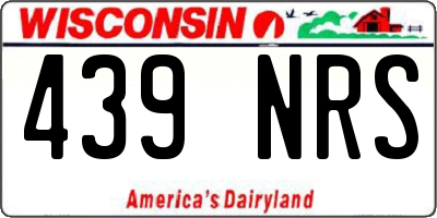 WI license plate 439NRS