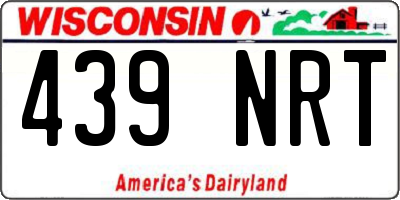WI license plate 439NRT