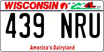 WI license plate 439NRU