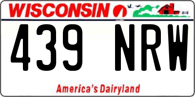WI license plate 439NRW
