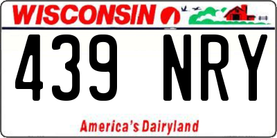 WI license plate 439NRY