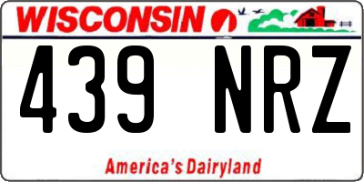 WI license plate 439NRZ