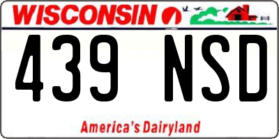 WI license plate 439NSD