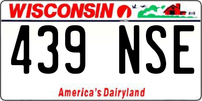 WI license plate 439NSE