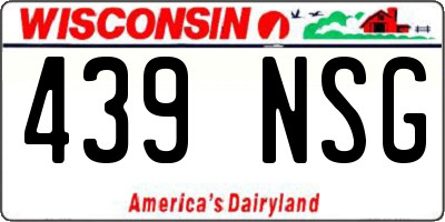 WI license plate 439NSG