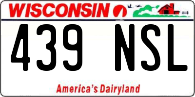 WI license plate 439NSL