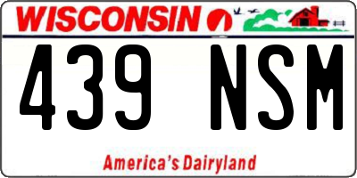 WI license plate 439NSM