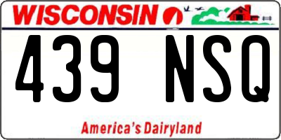 WI license plate 439NSQ