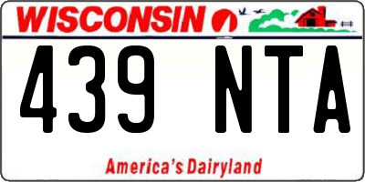 WI license plate 439NTA