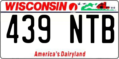 WI license plate 439NTB