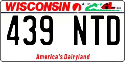 WI license plate 439NTD
