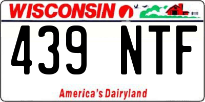WI license plate 439NTF