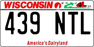 WI license plate 439NTL