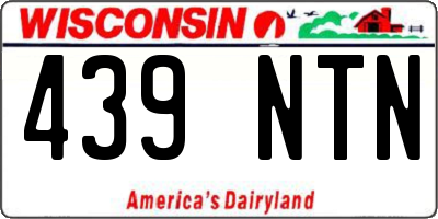 WI license plate 439NTN