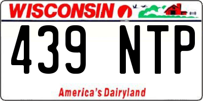 WI license plate 439NTP
