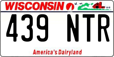 WI license plate 439NTR