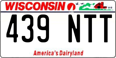 WI license plate 439NTT