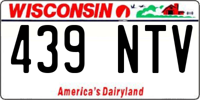WI license plate 439NTV