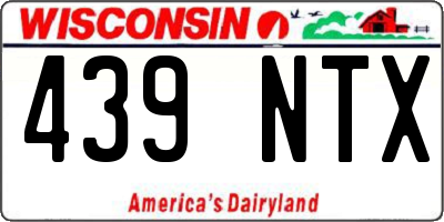 WI license plate 439NTX