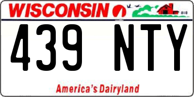WI license plate 439NTY