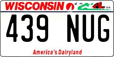 WI license plate 439NUG
