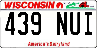 WI license plate 439NUI