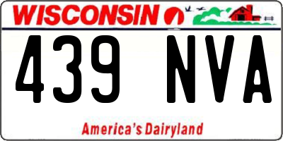 WI license plate 439NVA